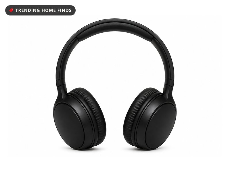 A black lightweight wireless gaming headset with round over ear cups and a slim headband.
